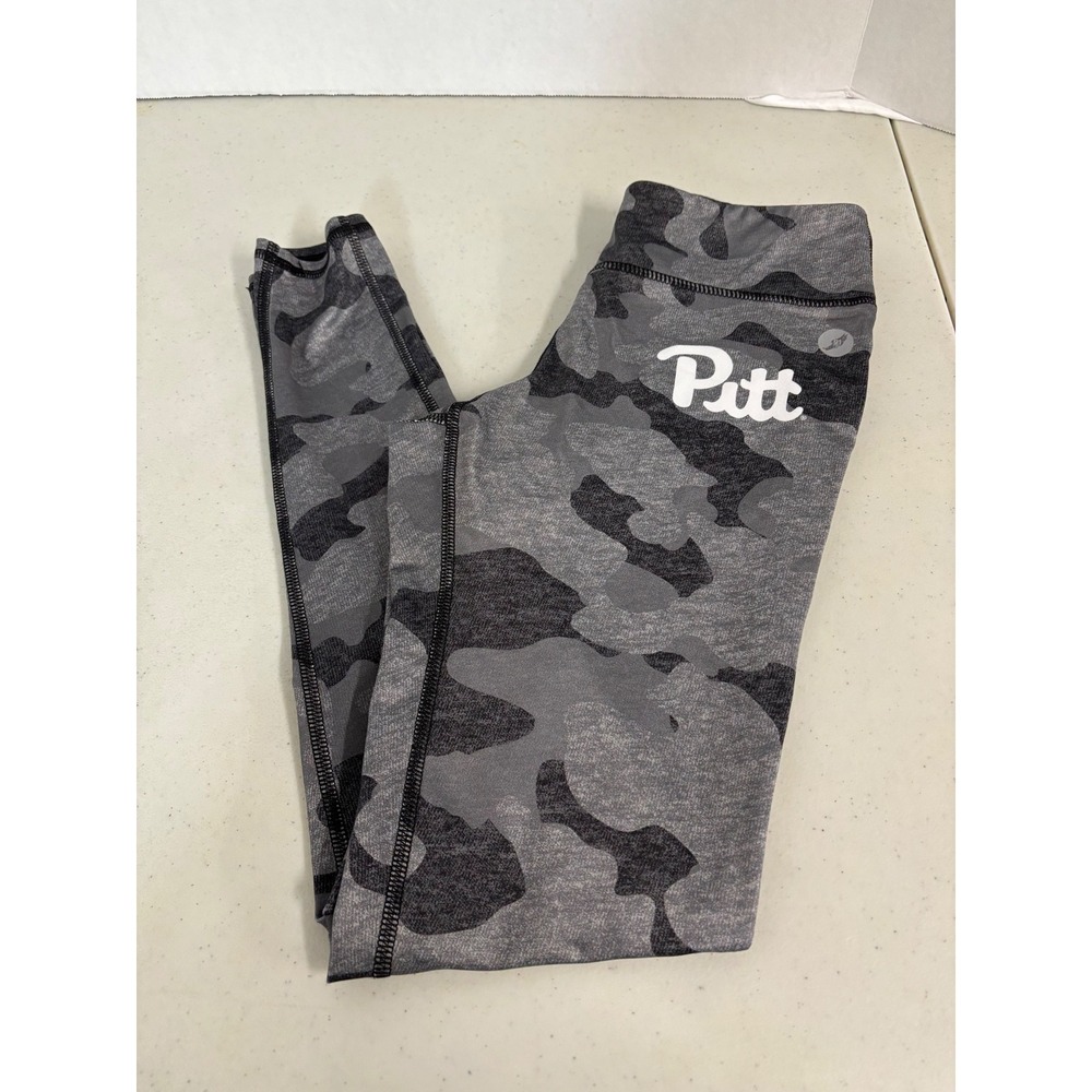 League Active Pitt Panthers Womens Small Grey Camo‎ Athletic Leggings NCAA Pitt
